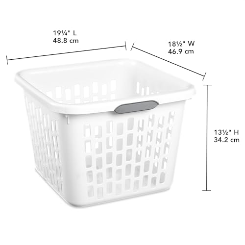 Sterilite Square Laundry Basket, Plastic Clothes Hamper, 18 Pack