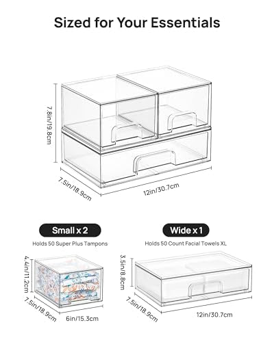 Vtopmart Stackable Storage Drawers Set