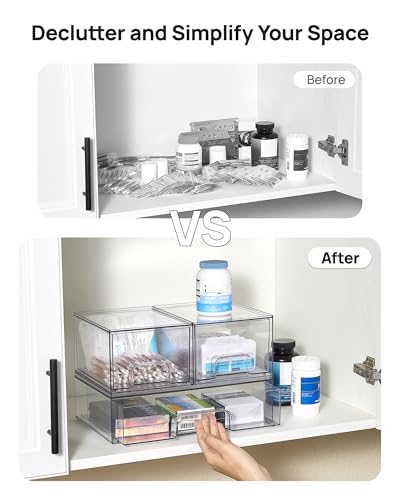 Vtopmart Stackable Storage Drawers Set