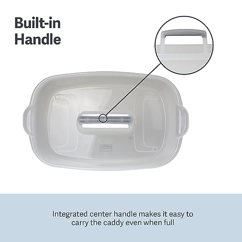 Casabella Cleaning Storage Caddy with Handle Plastic Multipurpose Organizer, Rectangle