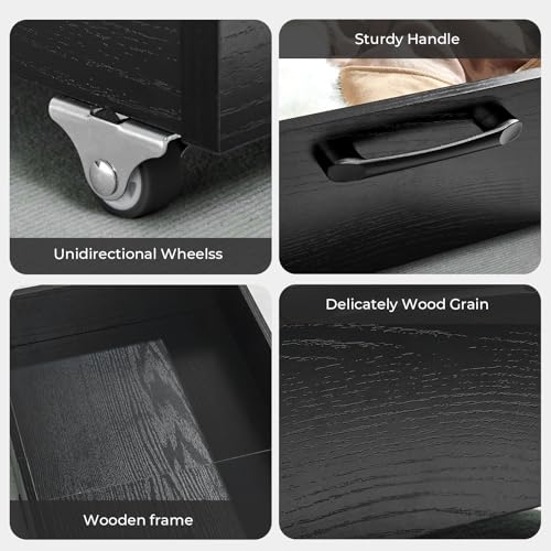 TIOPGHAD 2-Pack Under Bed Storage Drawers Organizer with Wheels
