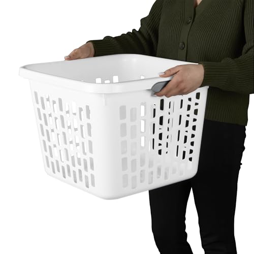 Sterilite Square Laundry Basket, Plastic Clothes Hamper, 18 Pack