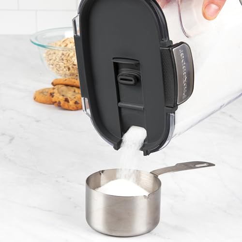 ProKeeper+ Airtight Food Storage Container Set – Clear Plastic Flour and Sugar Canister Set with Magnetic Accessories for Kitchen Organization