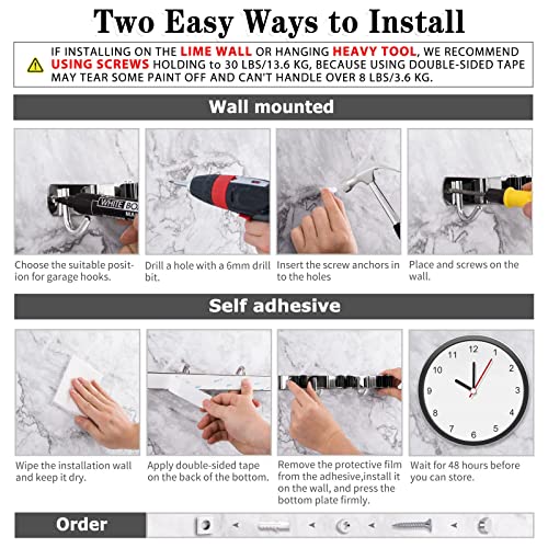AceMining Broom and Mop Holder Wall Mounted Tools