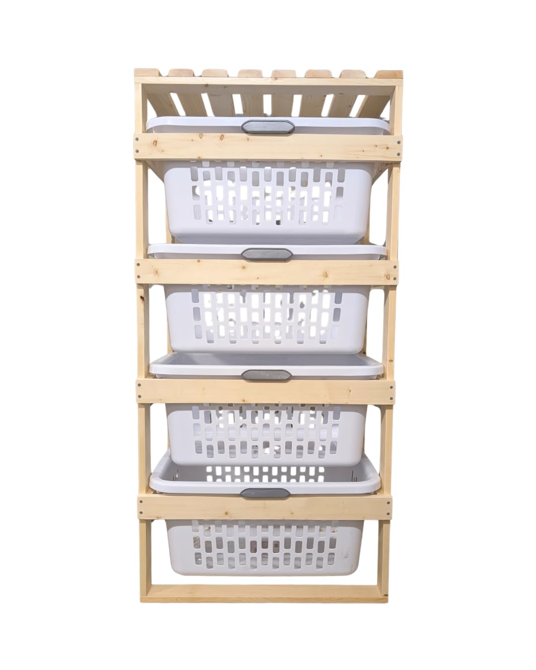 Laundry Basket Holder Storage Shelf