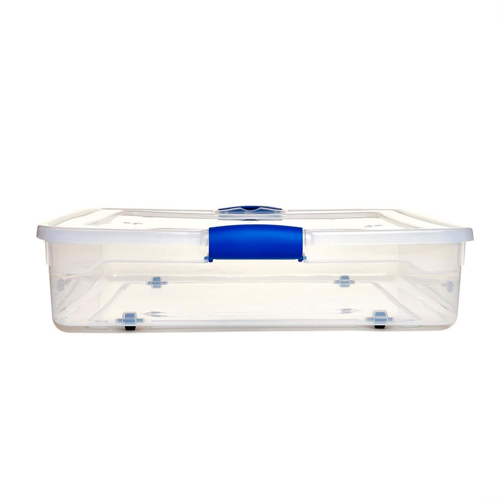 HOMZ Clear Latching Underbed Plastic Storage