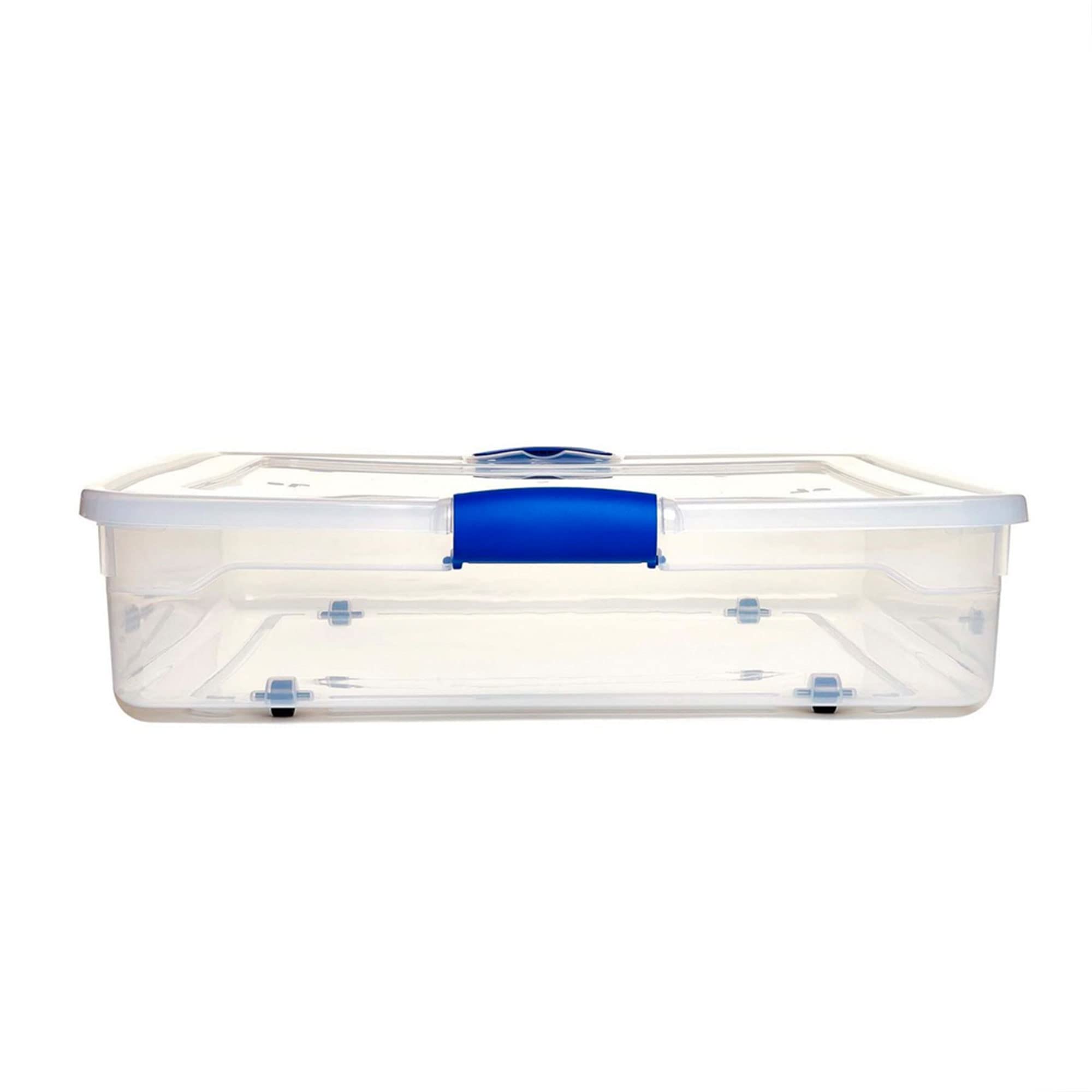 HOMZ Clear Latching Underbed Plastic Storage