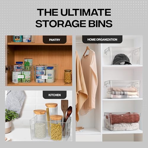 Plastic Storage Bins for Kitchen Organization