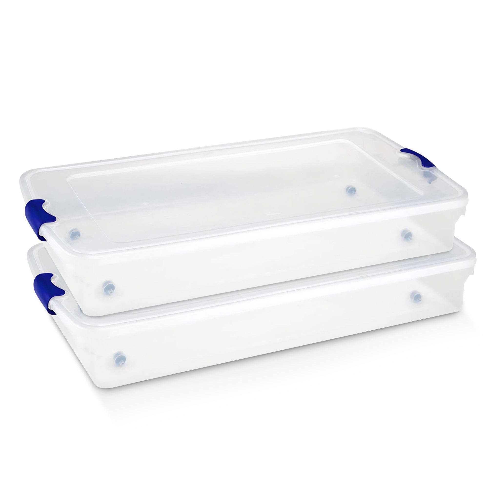HOMZ Clear Latching Underbed Plastic Storage