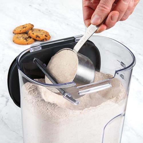 ProKeeper+ Airtight Food Storage Container Set – Clear Plastic Flour and Sugar Canister Set with Magnetic Accessories for Kitchen Organization