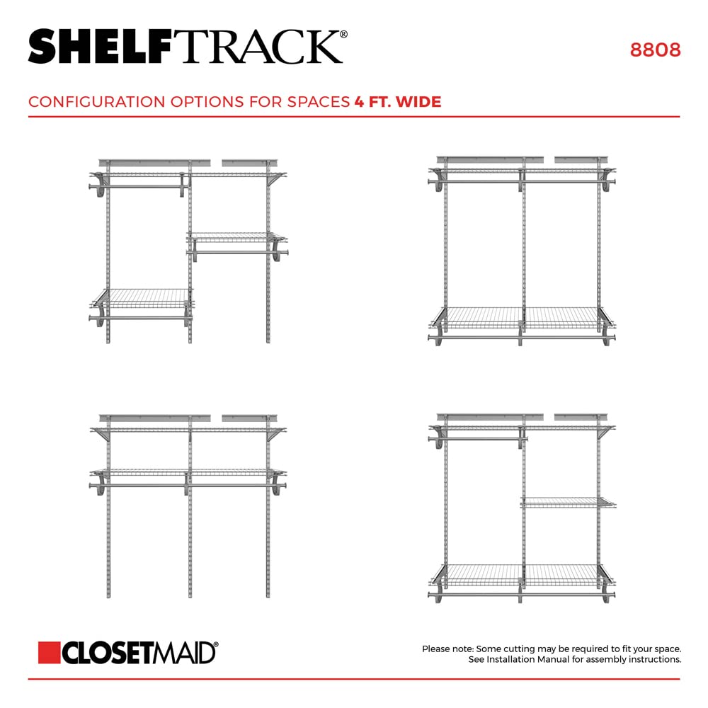 ClosetMaid ShelfTrack Adjustable Closet Organizer Kit