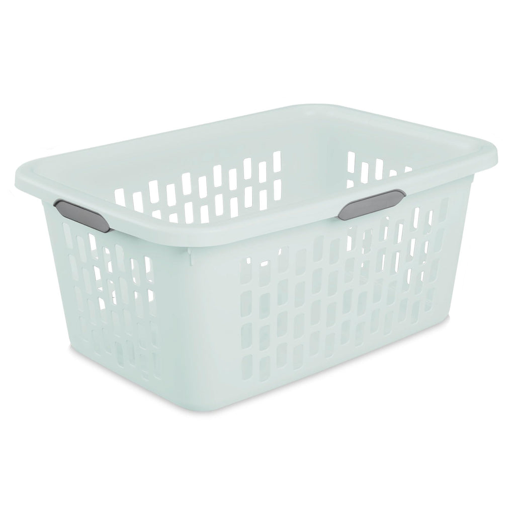 Sterilite Laundry Basket, Plastic Clothes Hamper, Large Square Bin with Comfort Grip Handles and Reinforced Rim