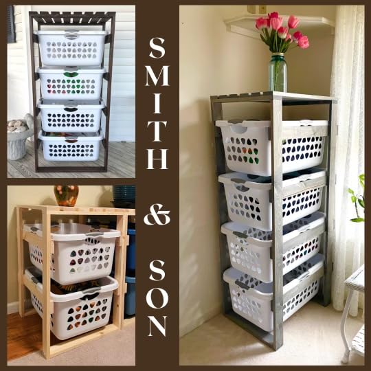 Laundry Basket Holder Storage Shelf