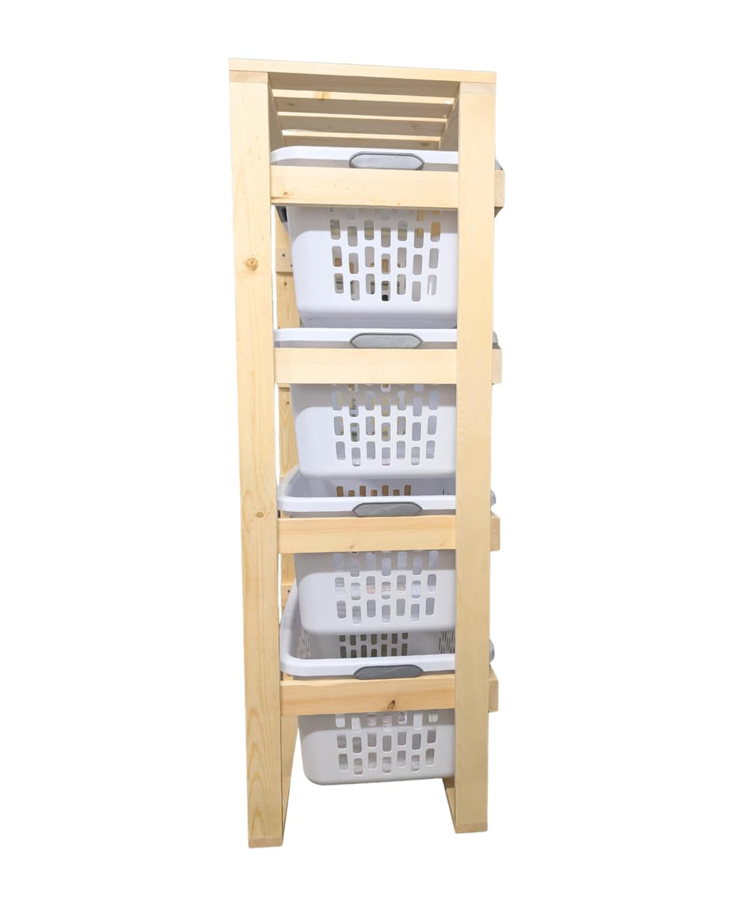 Laundry Basket Holder Storage Shelf