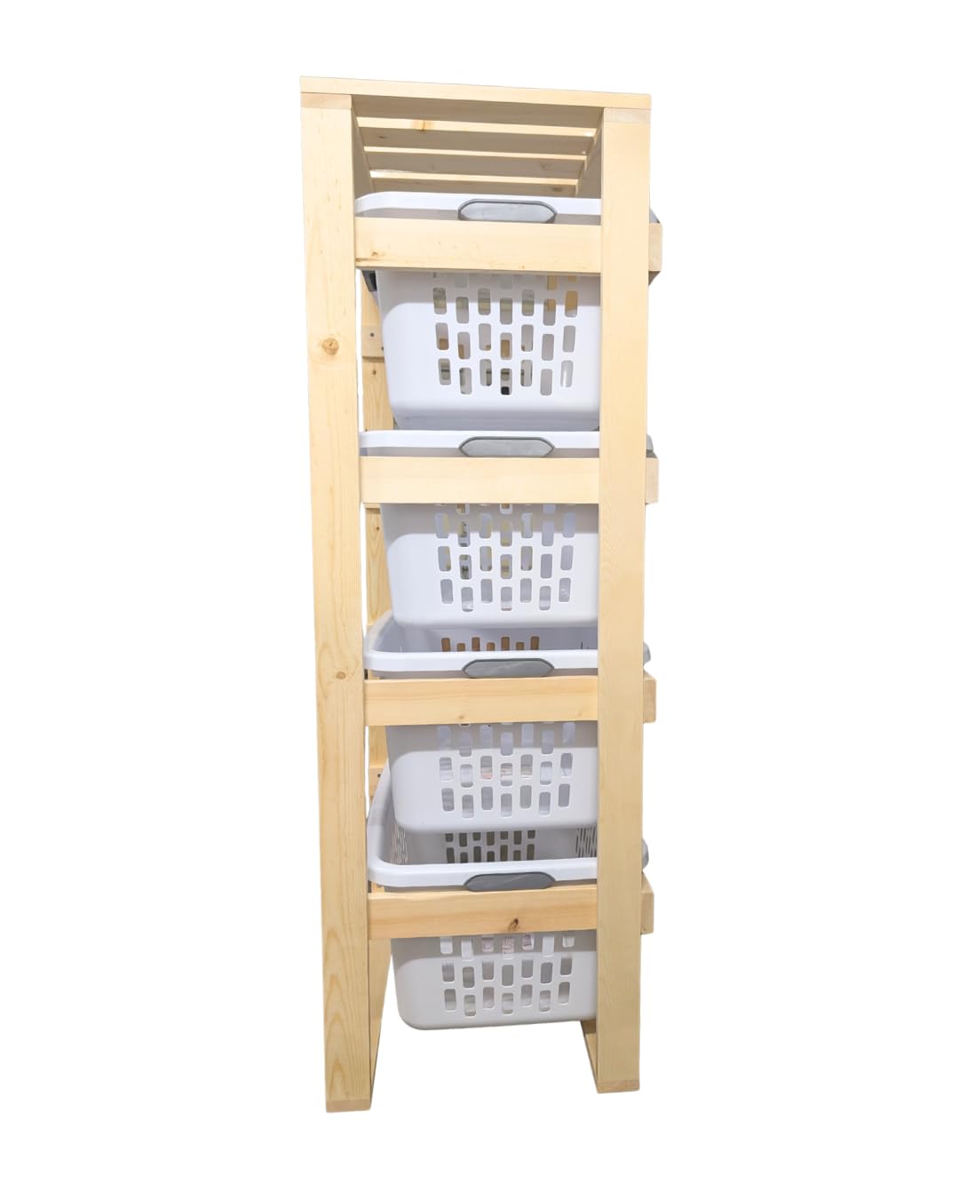Laundry Basket Holder Storage Shelf