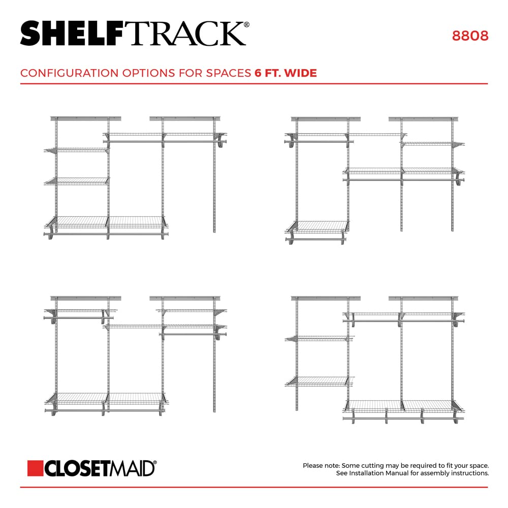 ClosetMaid ShelfTrack Adjustable Closet Organizer Kit