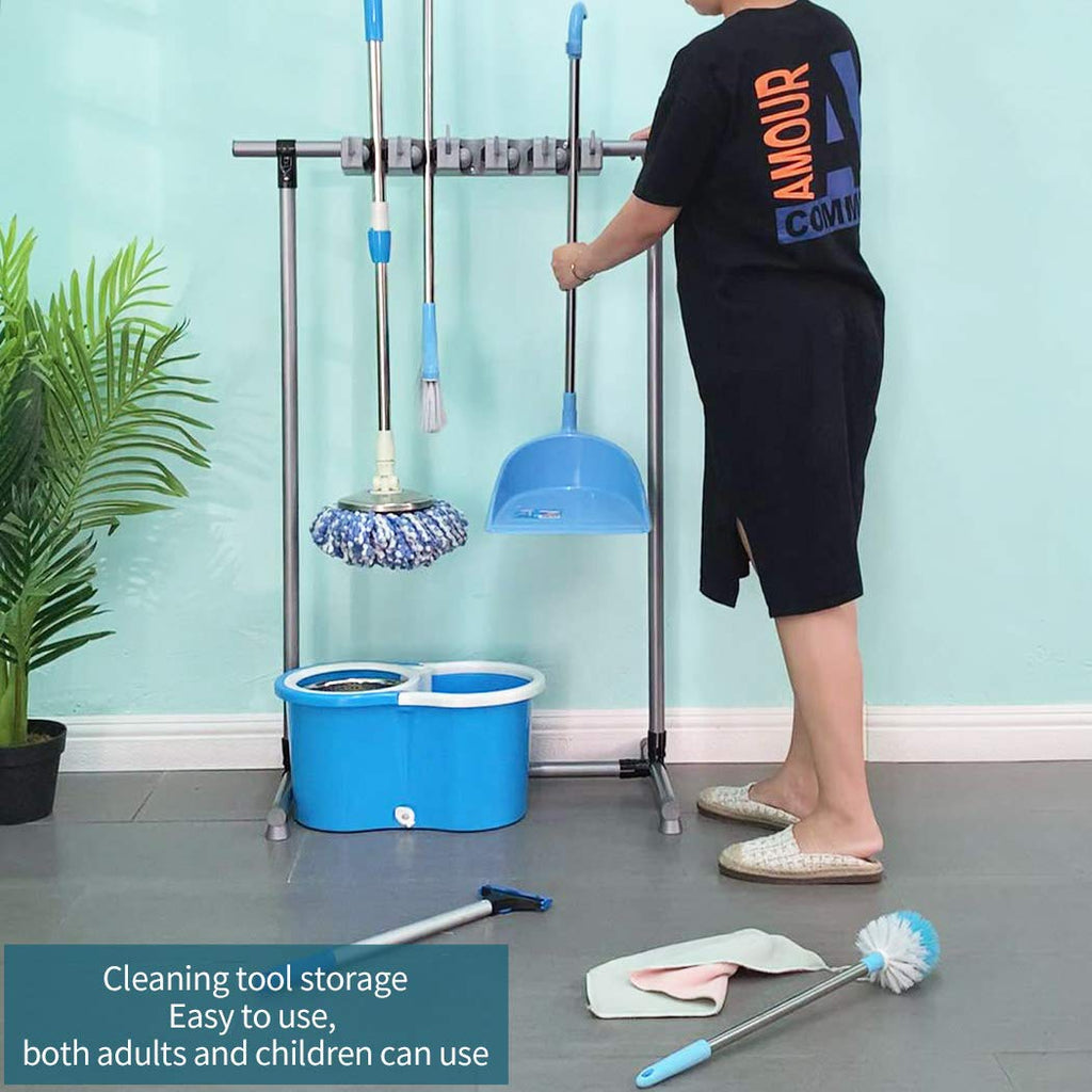 Floor Standing Mop and Broom Storage Rack