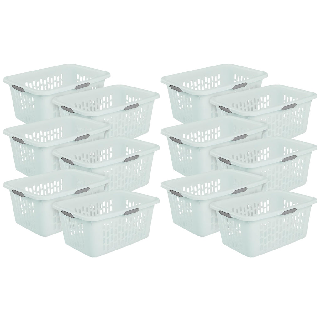 Sterilite Laundry Basket, Plastic Clothes Hamper, Large Square Bin with Comfort Grip Handles and Reinforced Rim