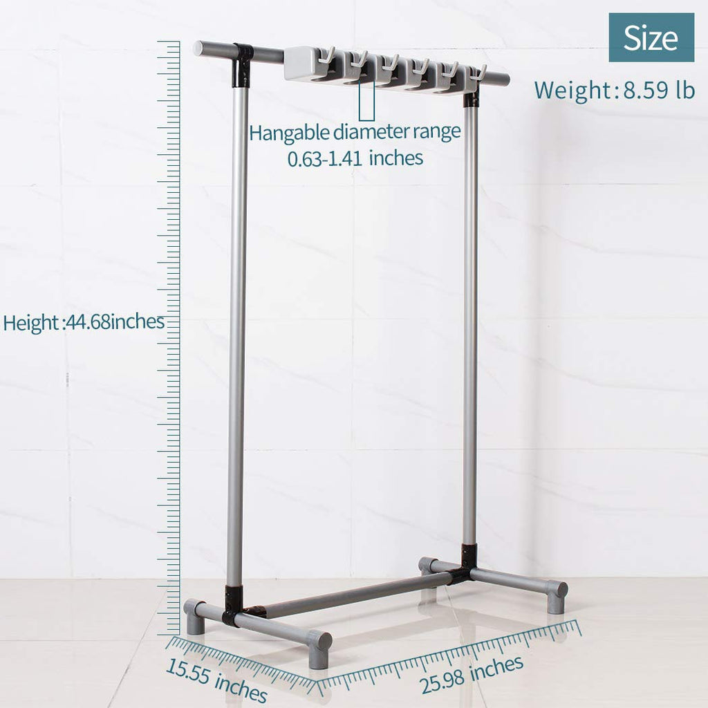 Floor Standing Mop and Broom Storage Rack