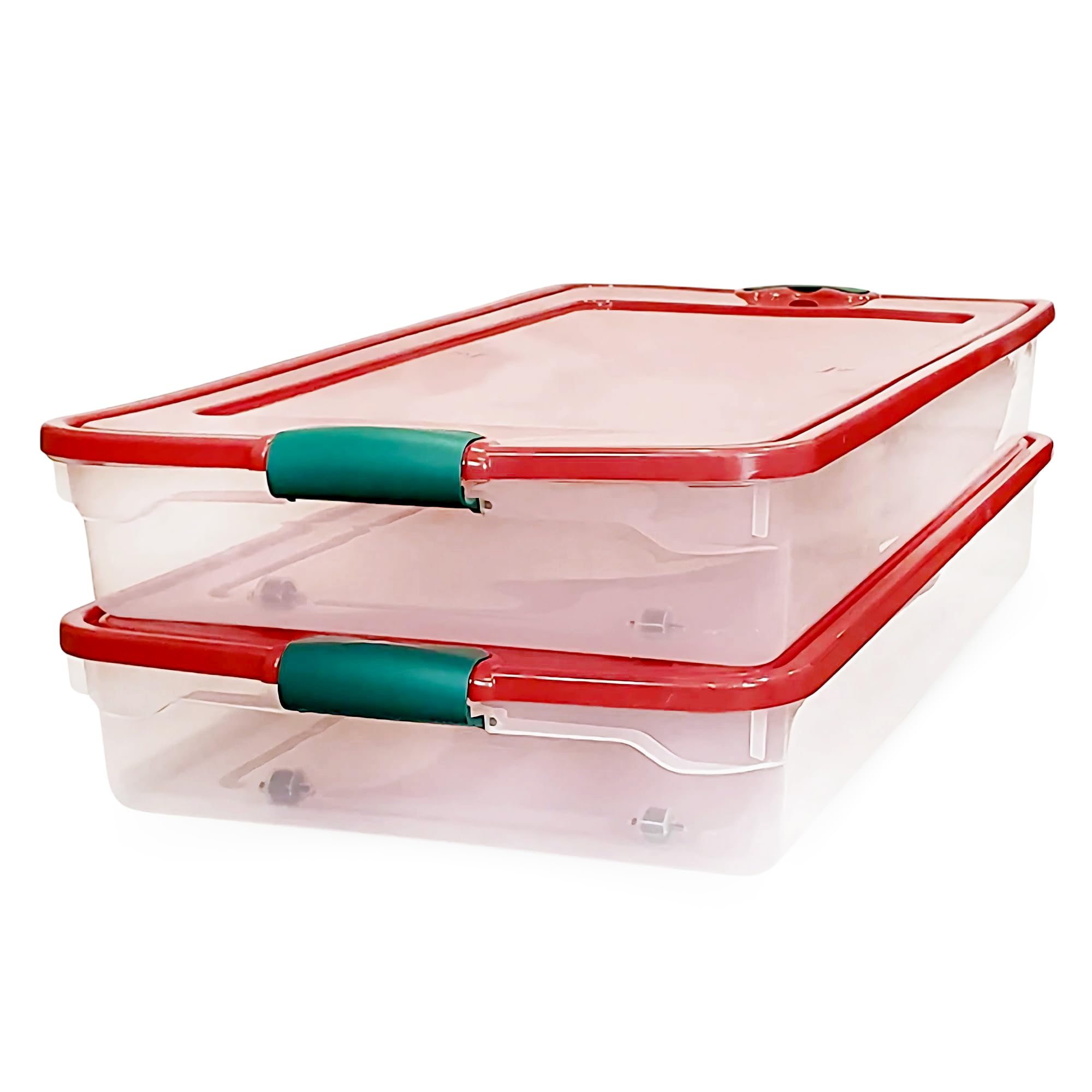 HOMZ Clear Latching Underbed Plastic Storage