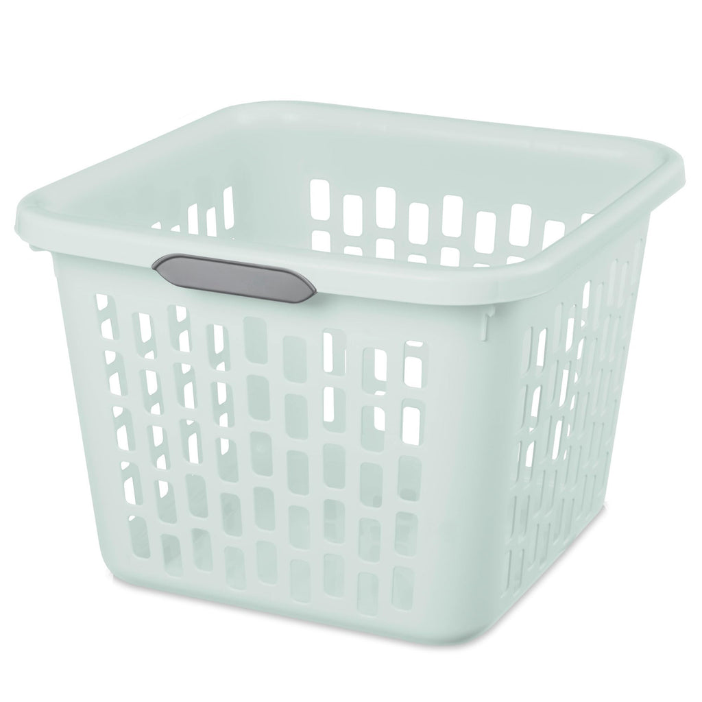 Sterilite Laundry Basket, Plastic Clothes Hamper, Large Square Bin with Comfort Grip Handles and Reinforced Rim
