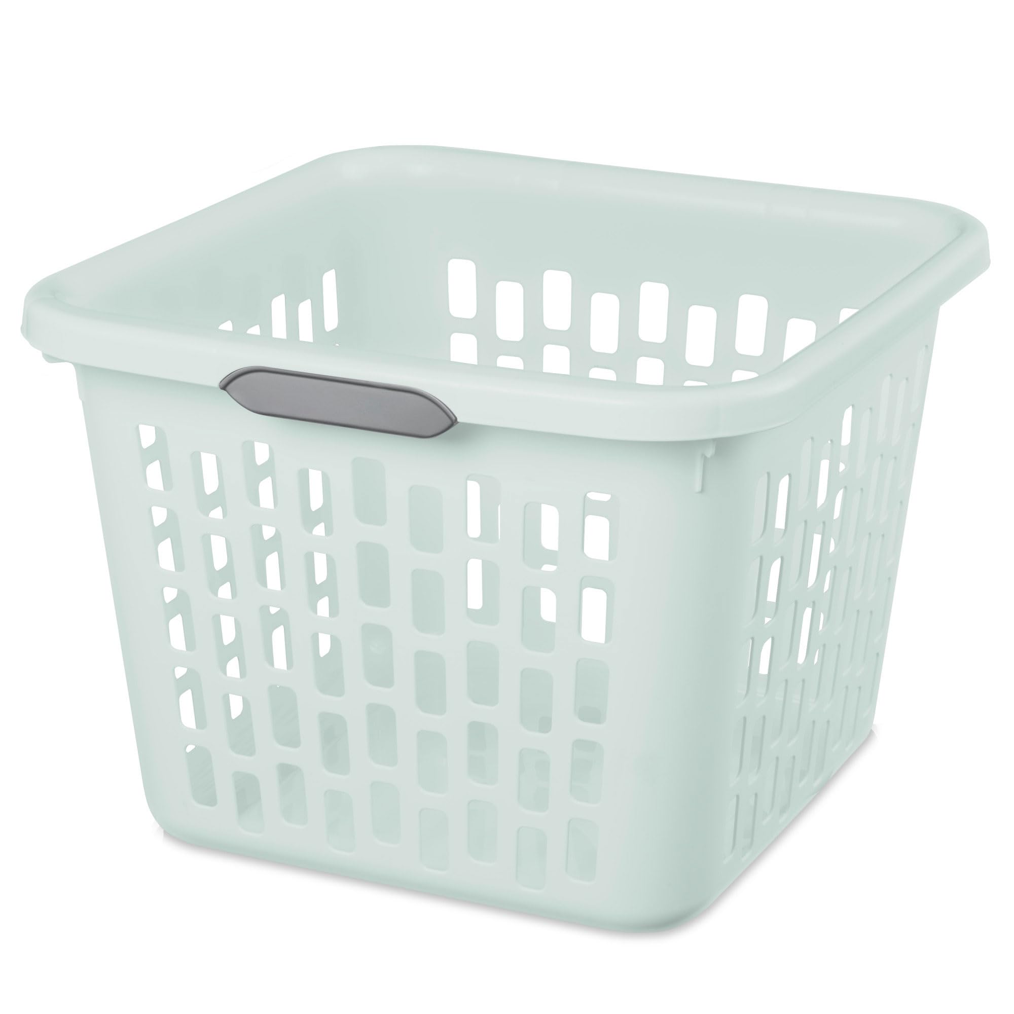 Sterilite Laundry Basket, Plastic Clothes Hamper, Large Square Bin with Comfort Grip Handles and Reinforced Rim