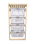 Laundry Basket Holder Storage Shelf