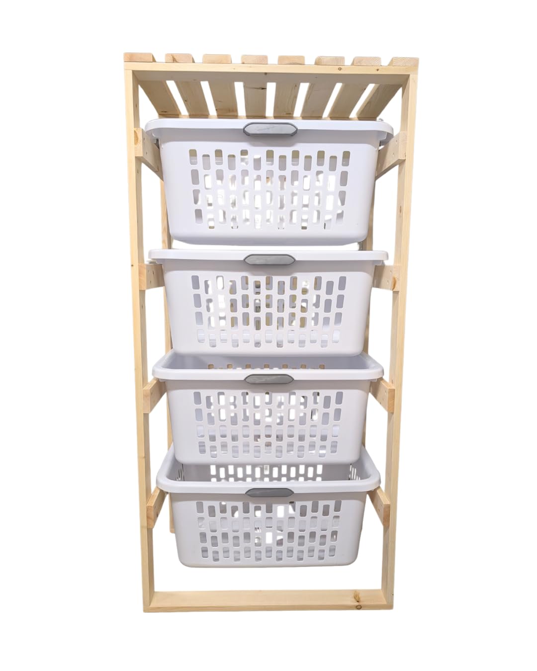 Laundry Basket Holder Storage Shelf