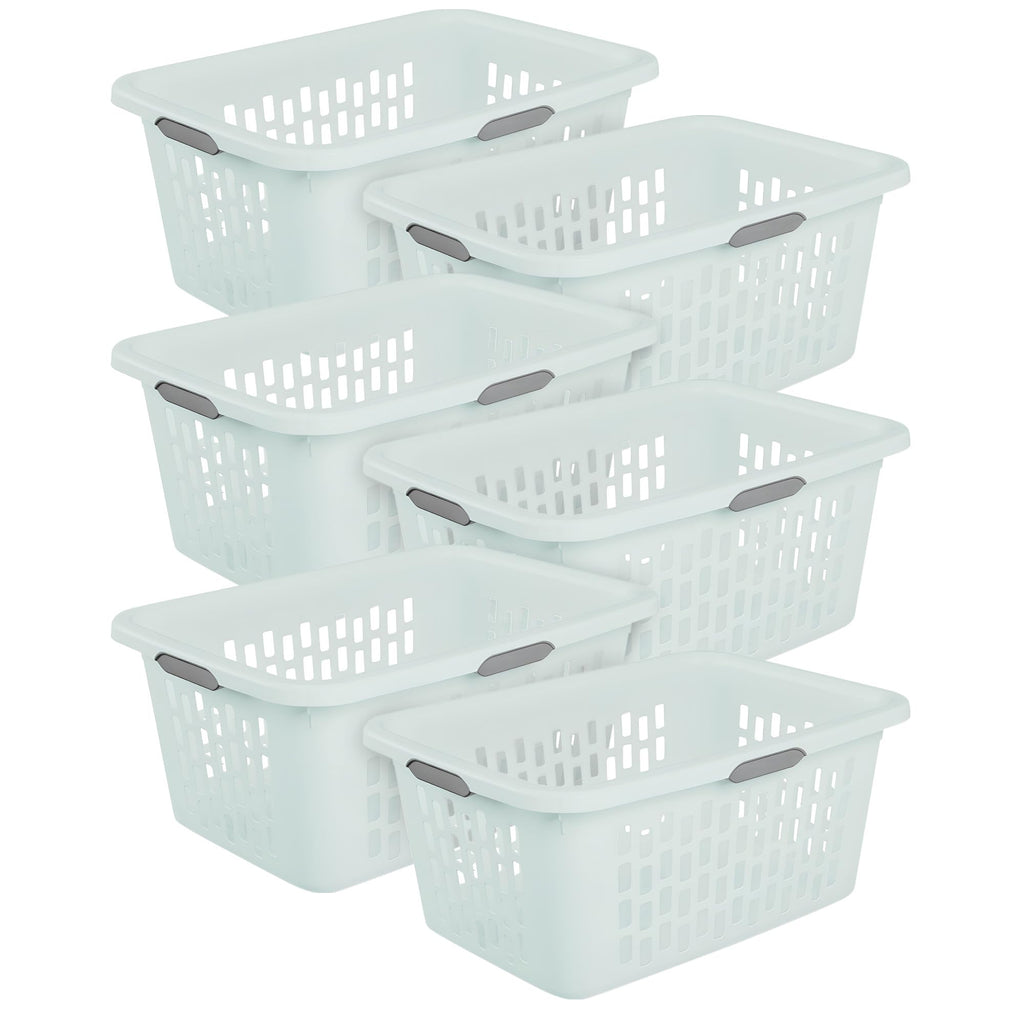 Sterilite Laundry Basket, Plastic Clothes Hamper, Large Square Bin with Comfort Grip Handles and Reinforced Rim