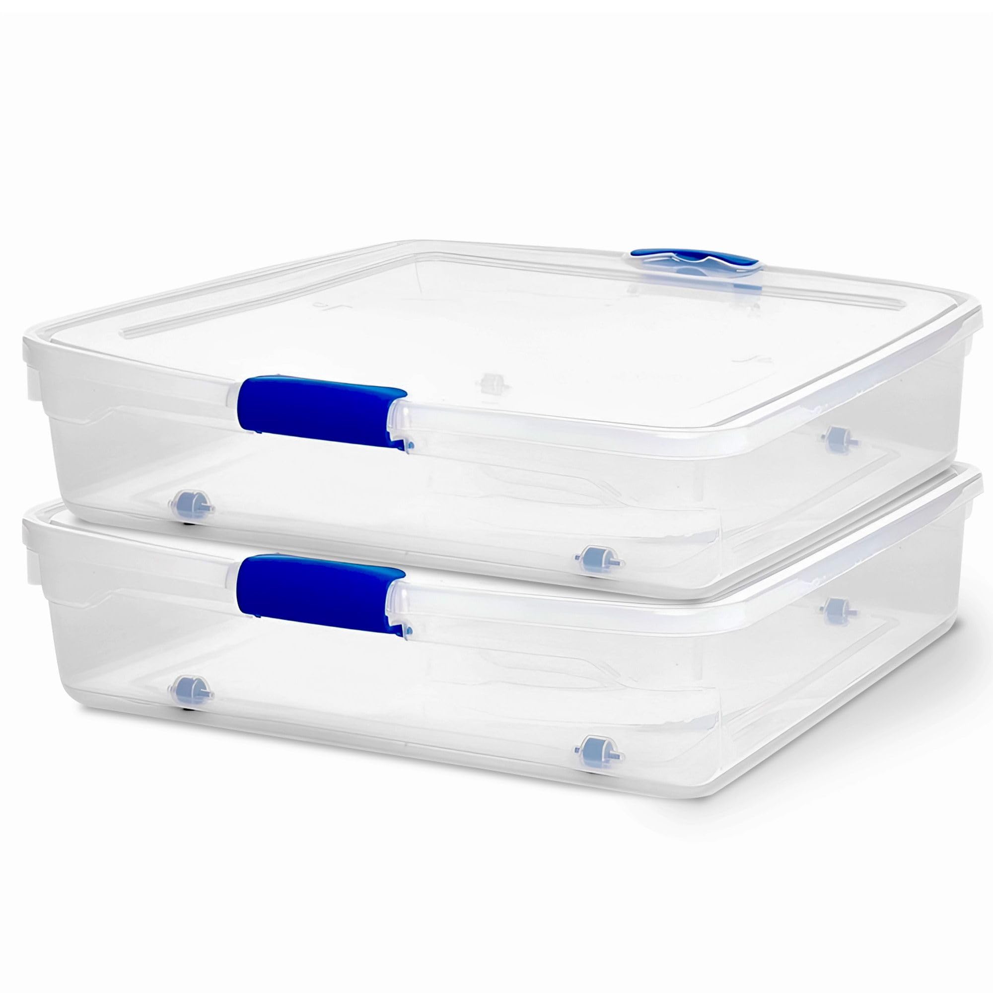 HOMZ Clear Latching Underbed Plastic Storage