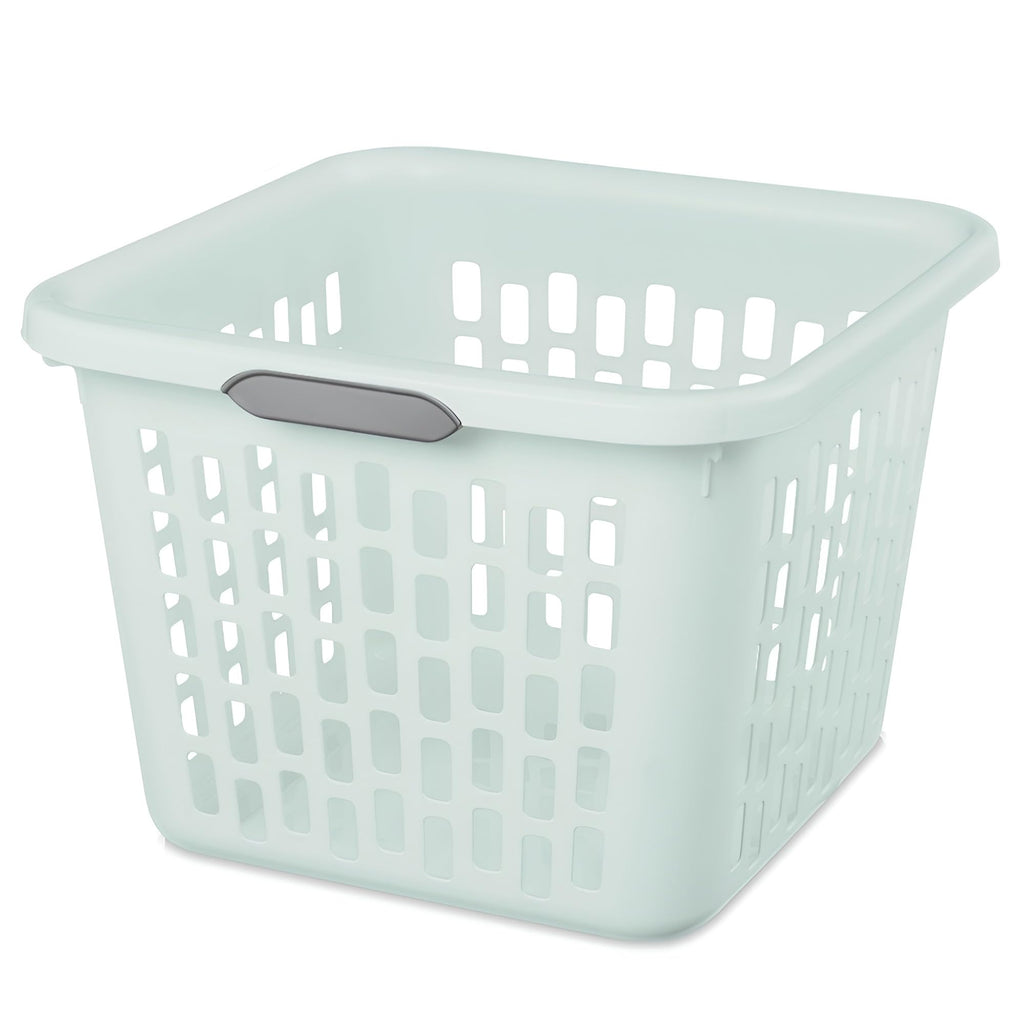 Sterilite Laundry Basket, Plastic Clothes Hamper, Large Square Bin with Comfort Grip Handles and Reinforced Rim
