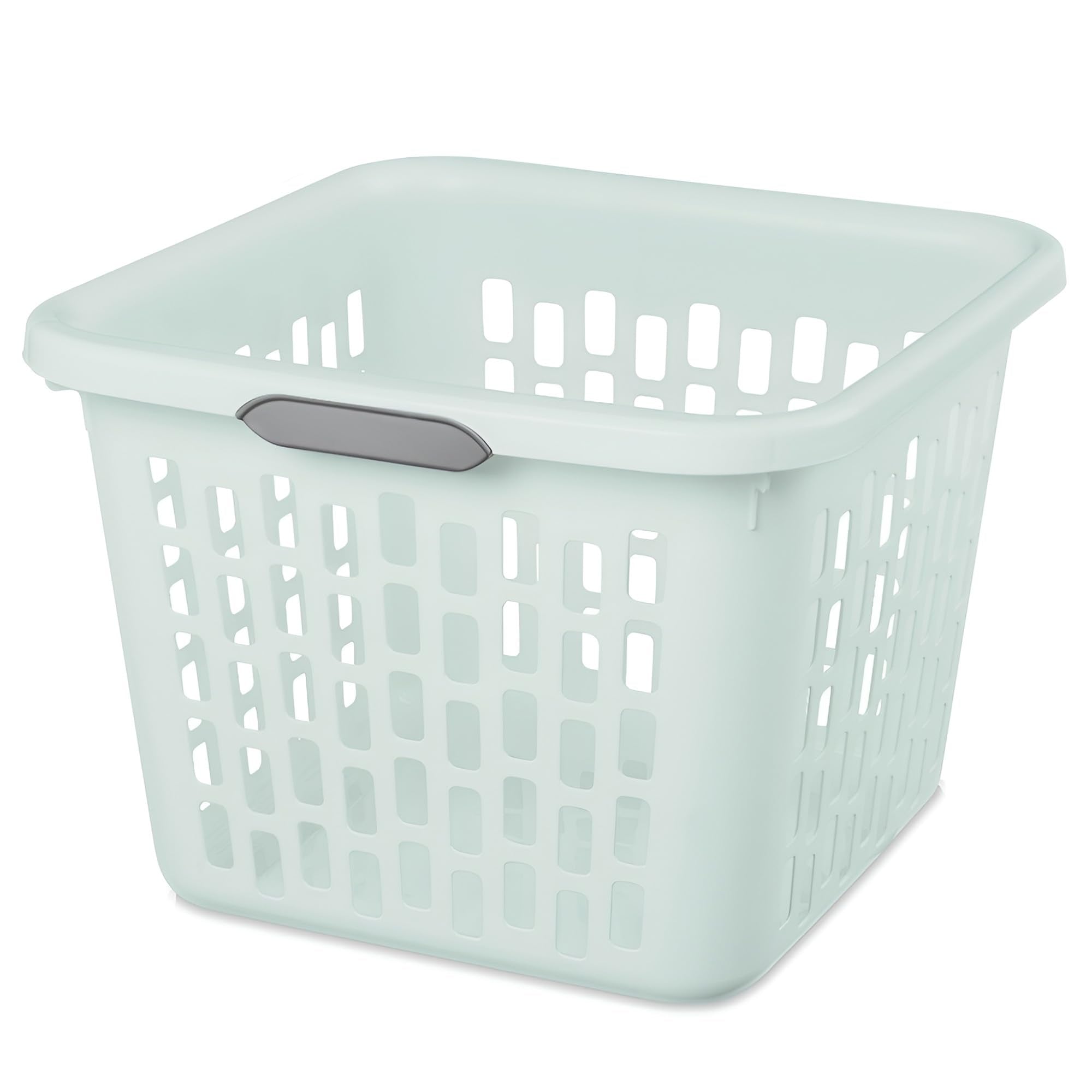 Sterilite Laundry Basket, Plastic Clothes Hamper, Large Square Bin with Comfort Grip Handles and Reinforced Rim