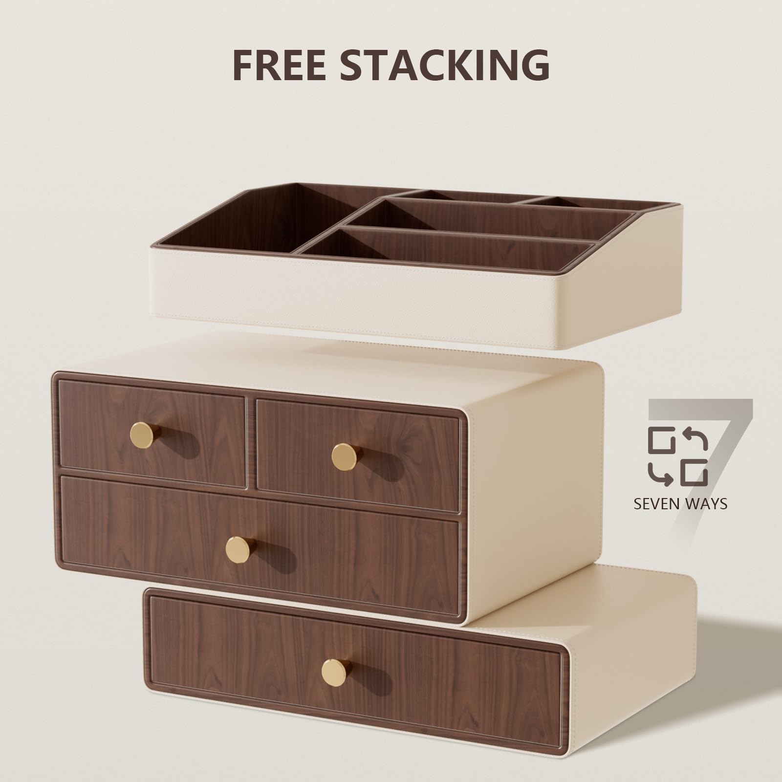 LADSTAG Large Makeup Organizer Countertop,Vanity Organizer,Skincare Organizers,Cosmetic Organizer with Draws,makeup storage,Make up Organizers for Vanity,Gifts for Women Birthday Unique