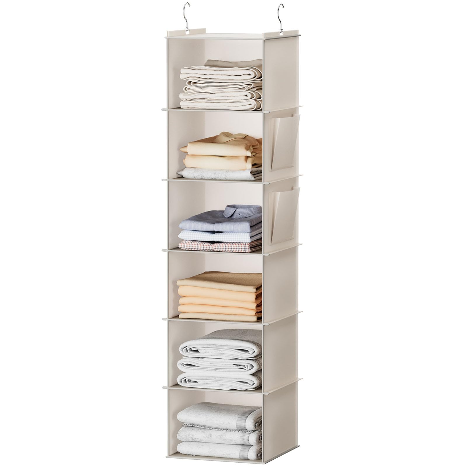 YOUDENOVA Hanging Closet Organizer, Hanging Storage Shelves