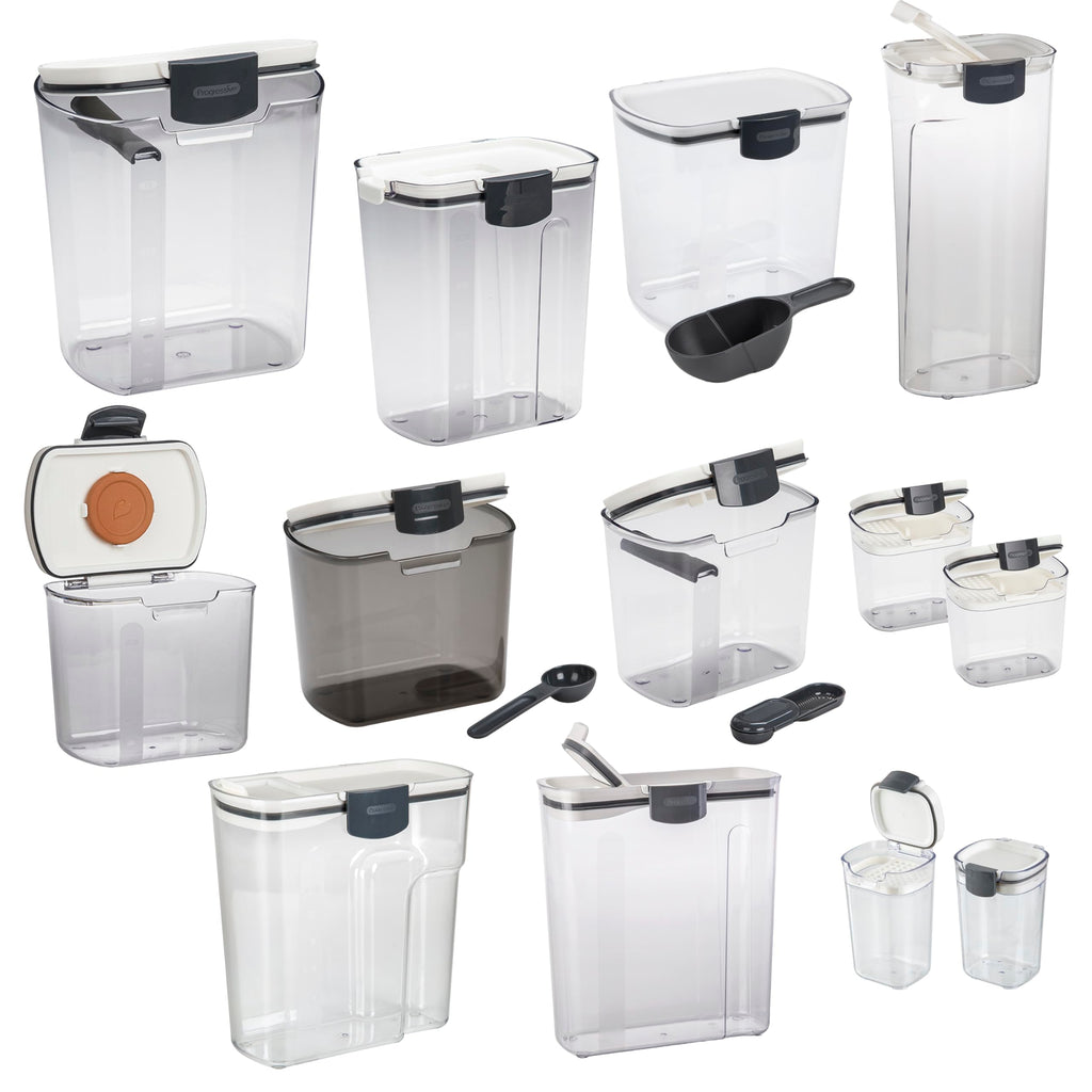 Progressive ProKeeper Baker's Airtight Kitchen Storage Canister Container Set for Flour, Sugar & More, Keeps Ingredients Fresh, with Accessories