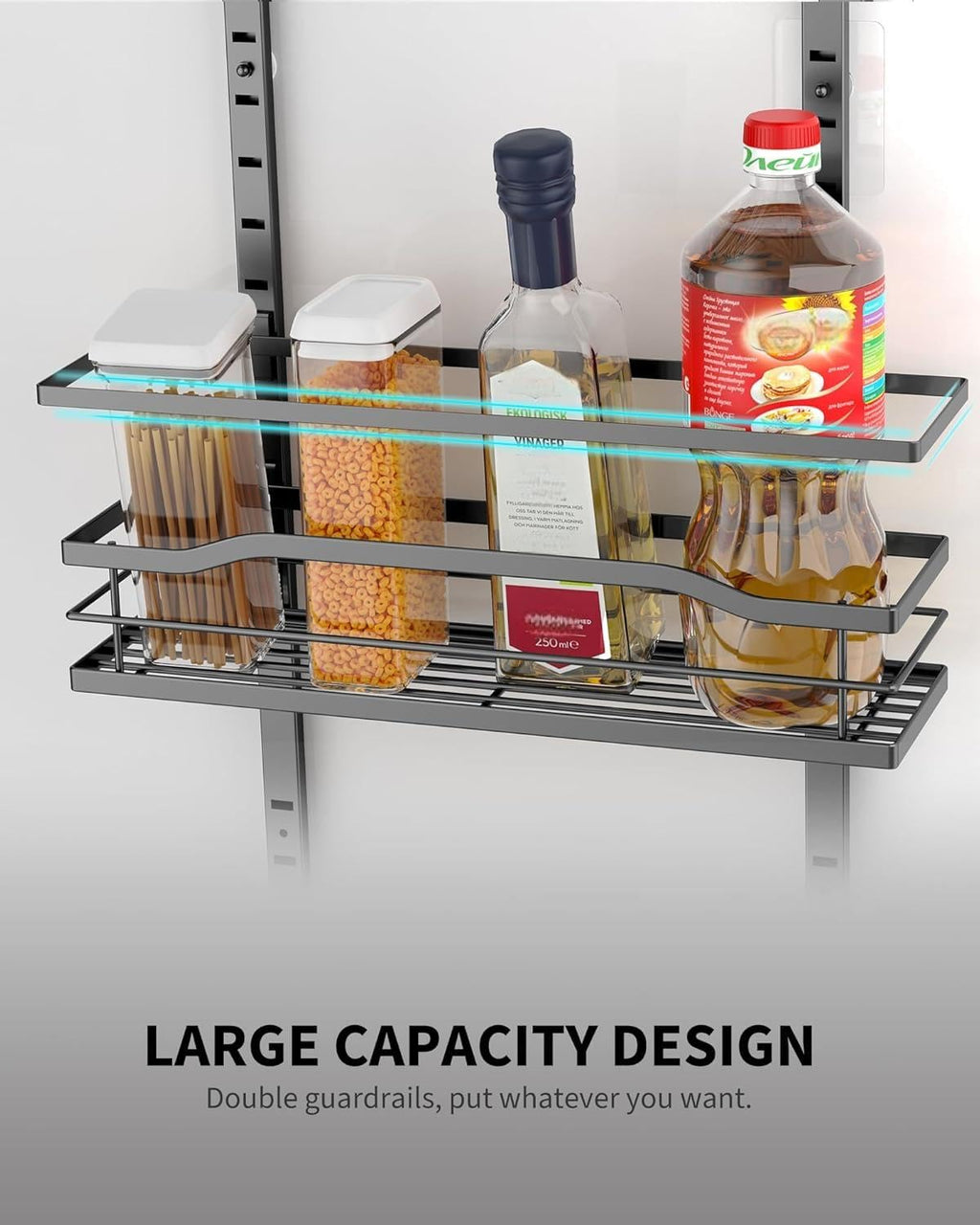 Moforoco 9-Tier Over The Door Pantry Organizer, Pantry Organization And Storage, Black Metal Hanging Spice Rack Shelves Door, Home & Kitchen Essentials, Laundry Room Bathroom Organization