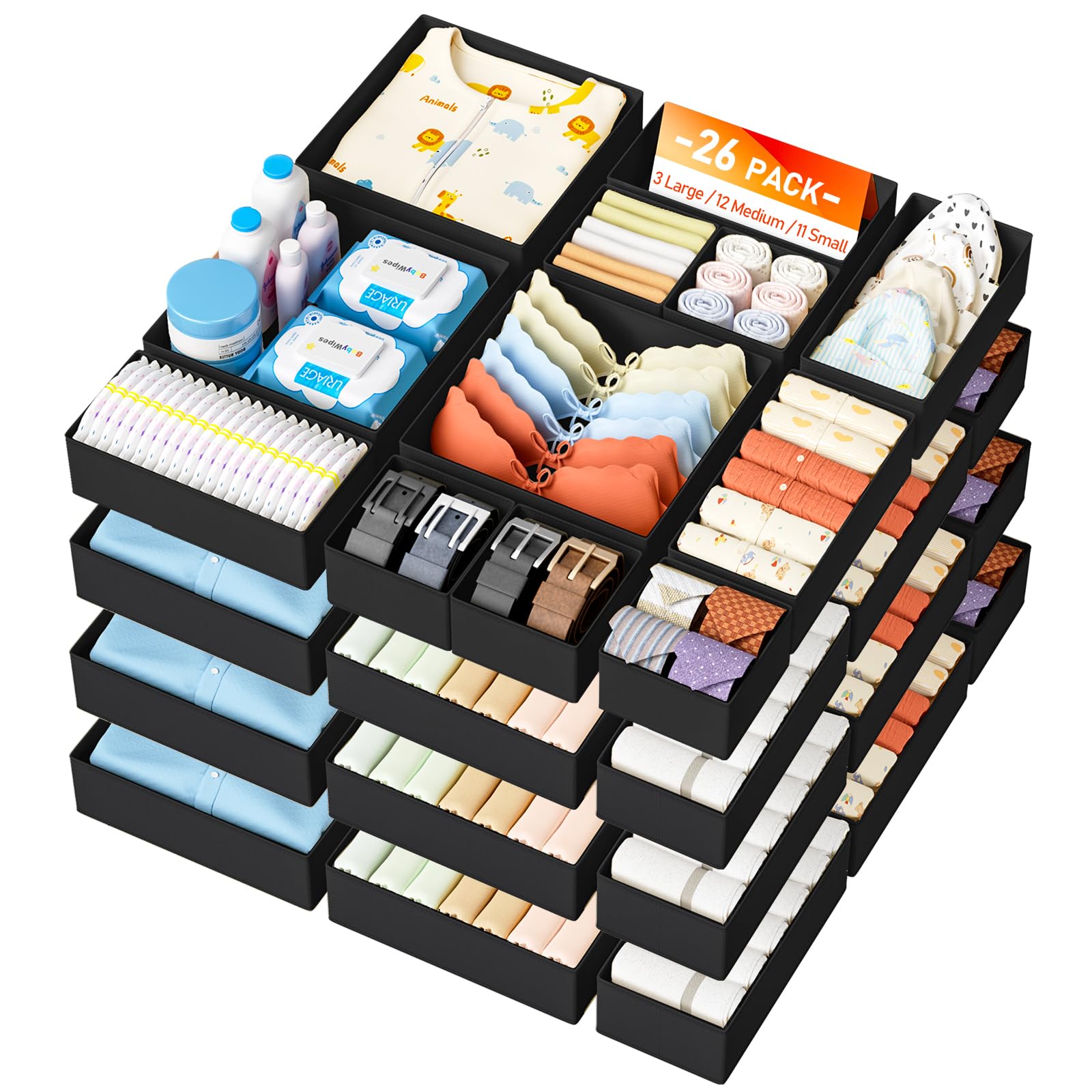 DIMJ Drawer Organizer Clothes