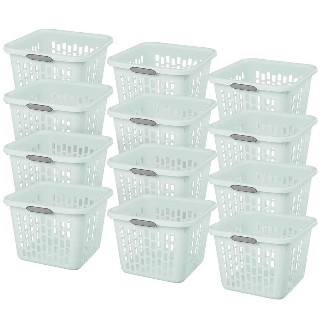 Sterilite Laundry Basket, Plastic Clothes Hamper, Large Square Bin with Comfort Grip Handles and Reinforced Rim