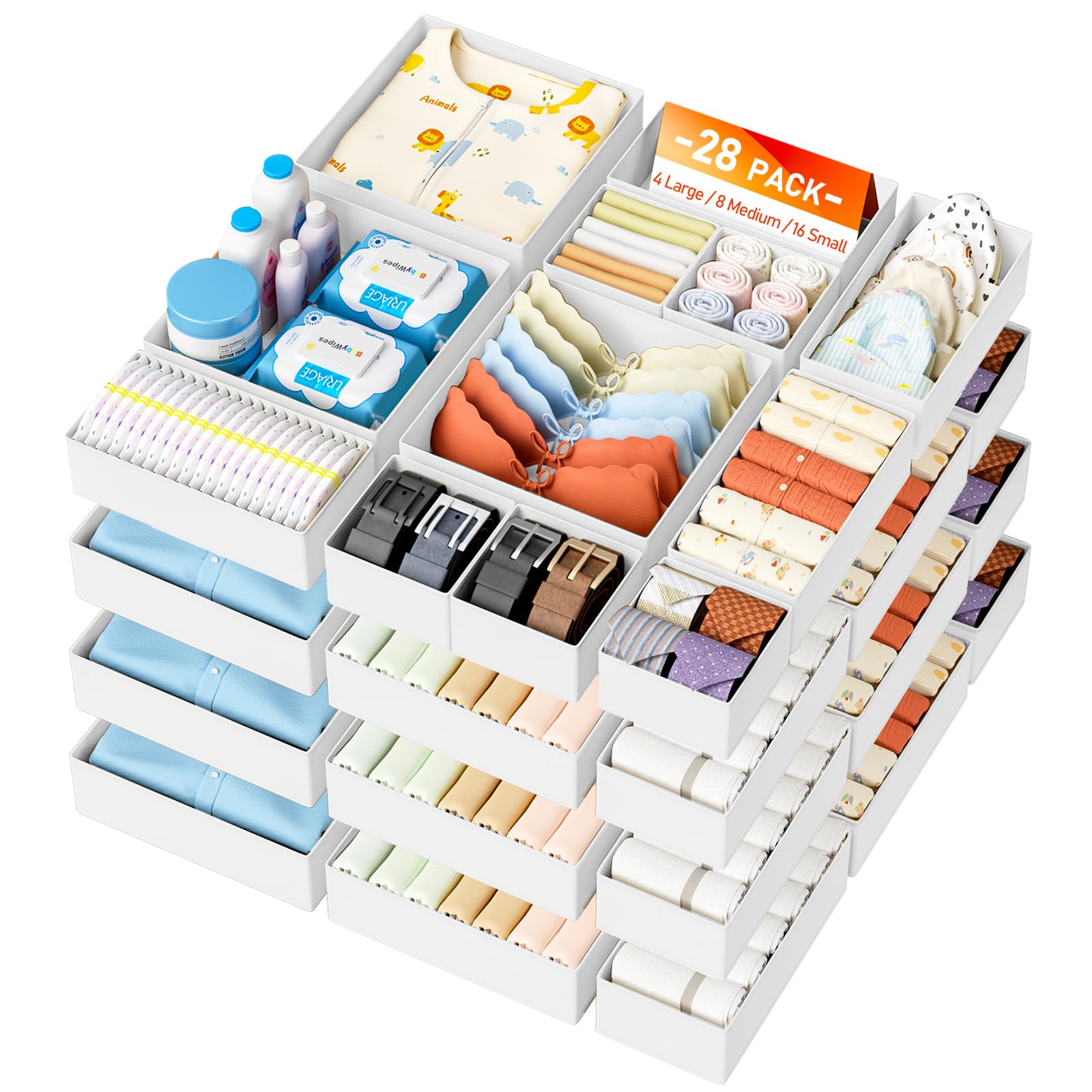 DIMJ Drawer Organizer Clothes