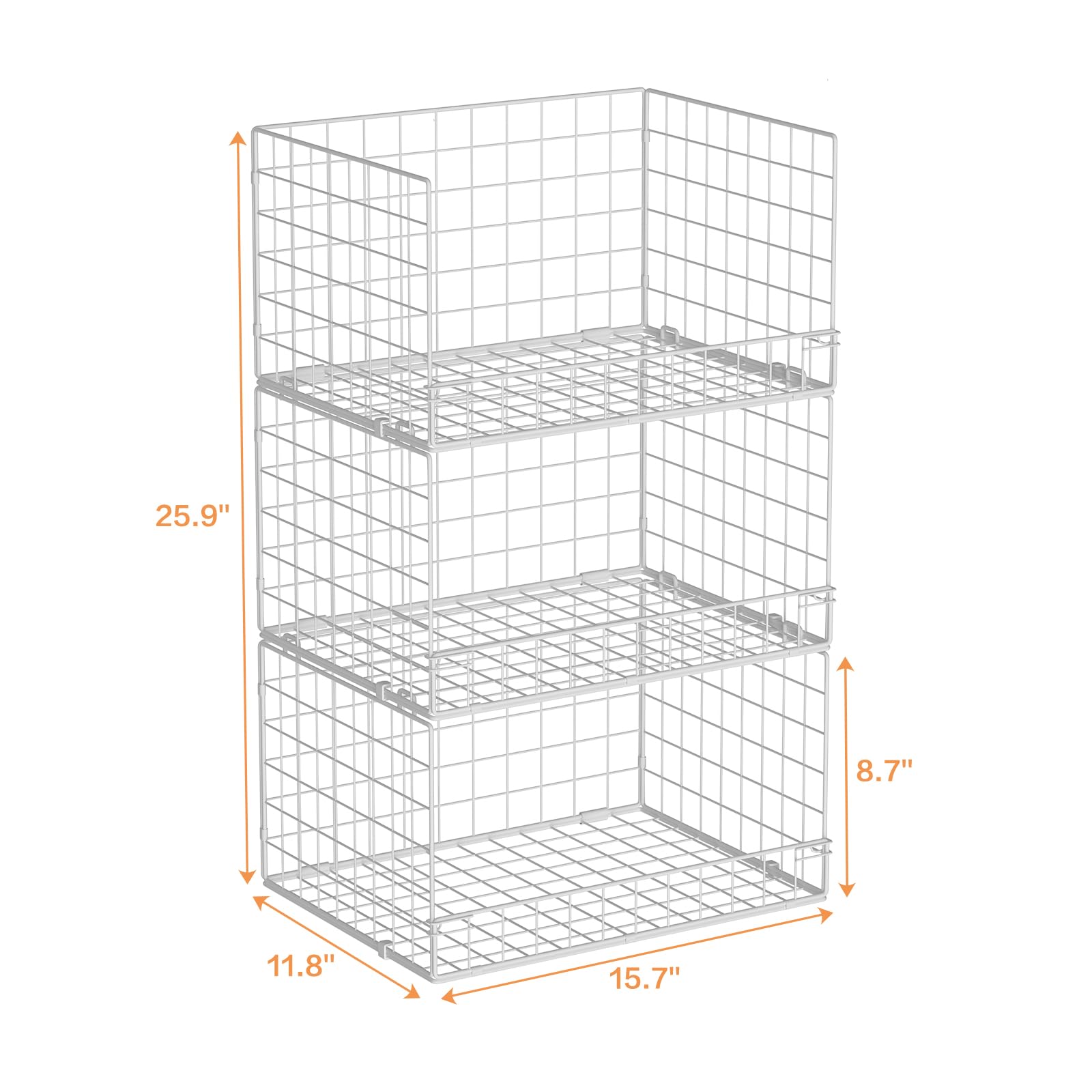 Closet Shelf Organizer Basket for Closet