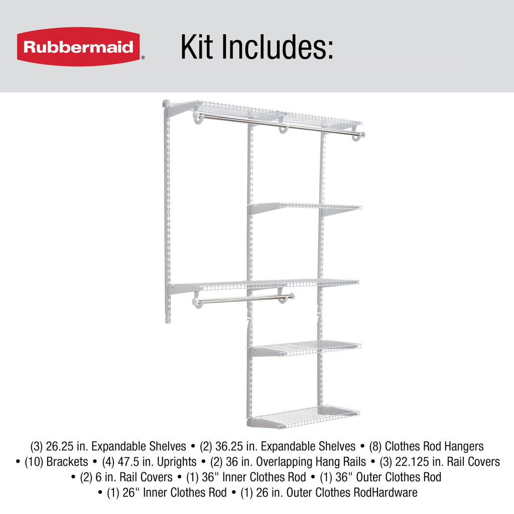 Rubbermaid FastTrack Closet Kit