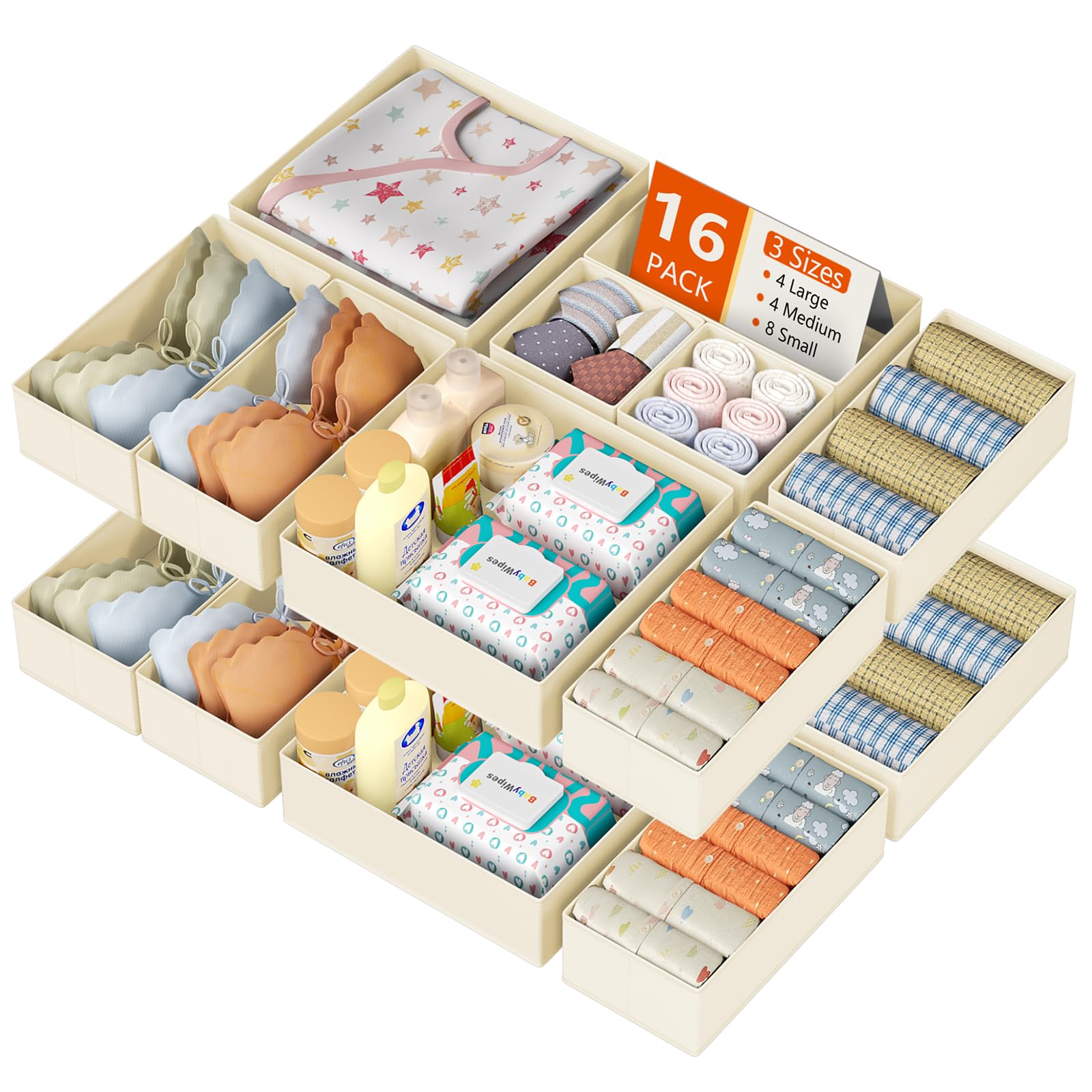 DIMJ Drawer Organizer Clothes
