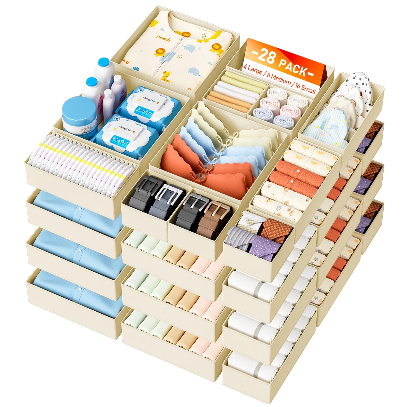 DIMJ Drawer Organizer Clothes