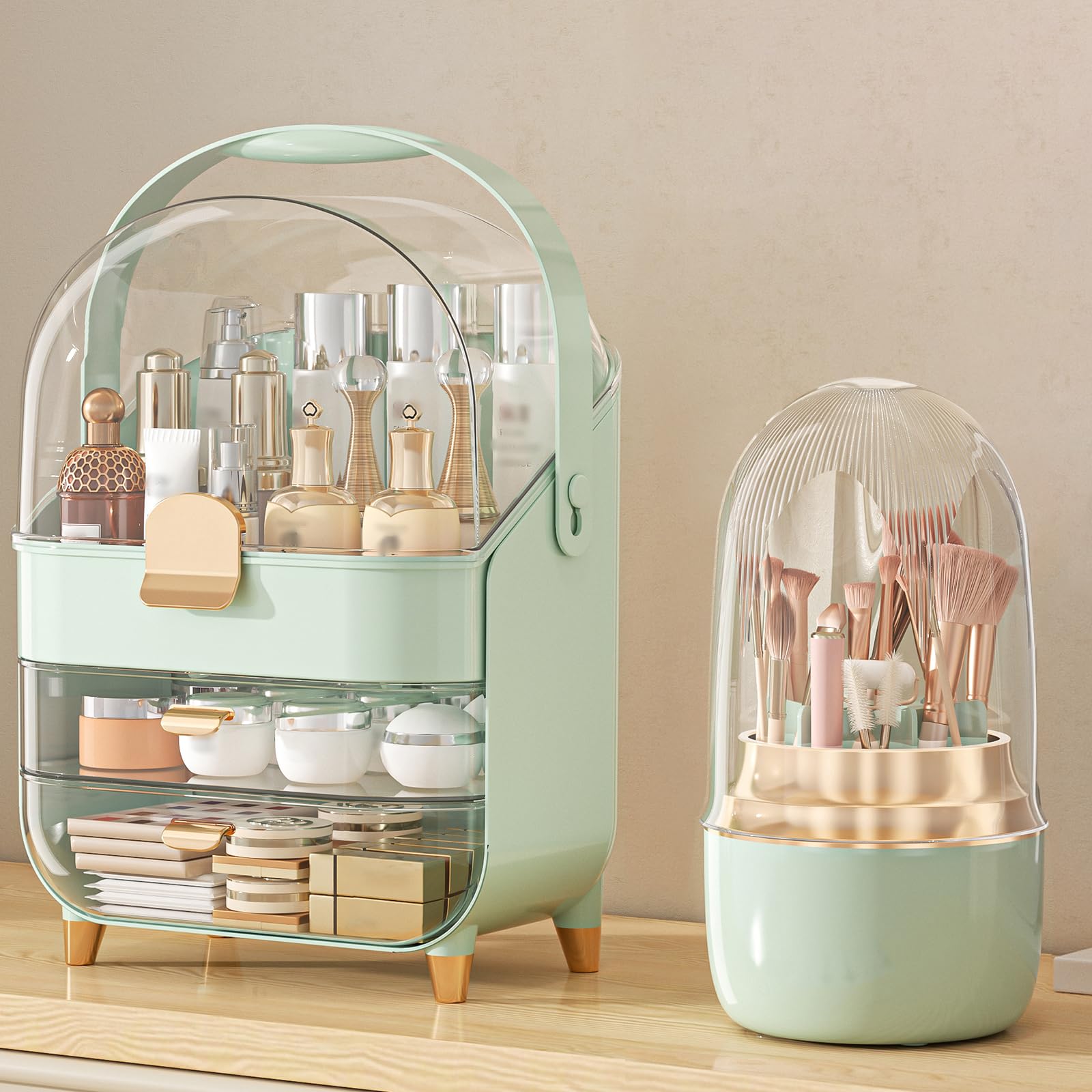 Makeup Organizer Countertop, Skincare Holder Bathroom Counter Organizer, Storage Box Cosmetic Display Cases, Teen Girl Gifts Make up Organizers