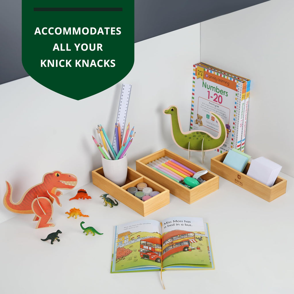 ROYAL CRAFT WOOD Bamboo Sticky Note Pad Holder for Desk - Self-Stick Note Pad Holders