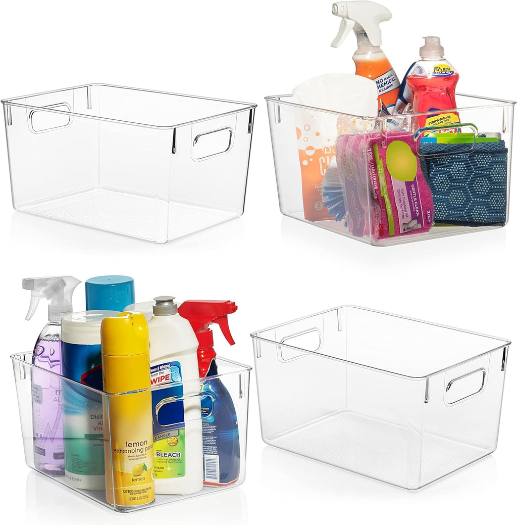 Plastic Storage Bins for Kitchen Organization