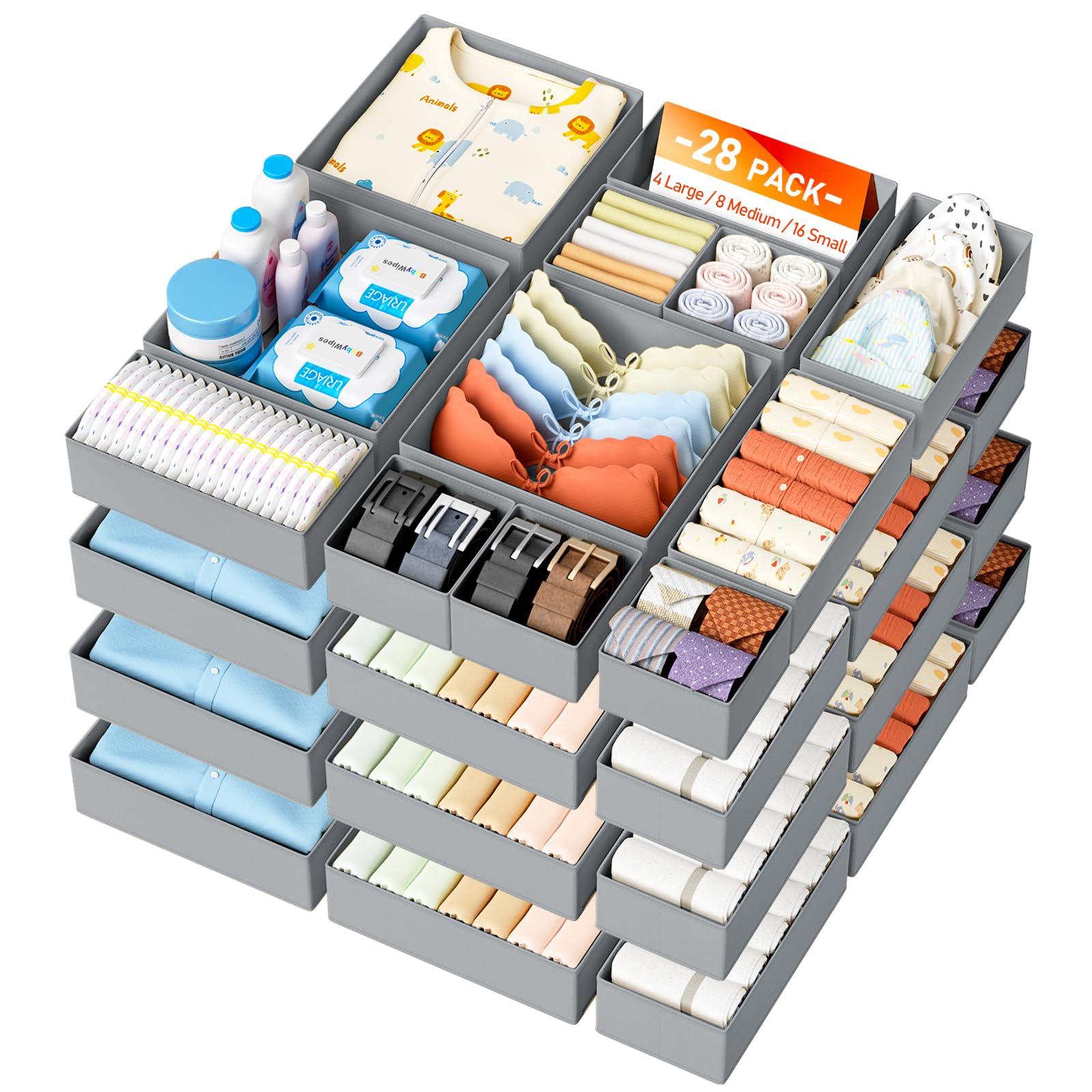 DIMJ Drawer Organizer Clothes