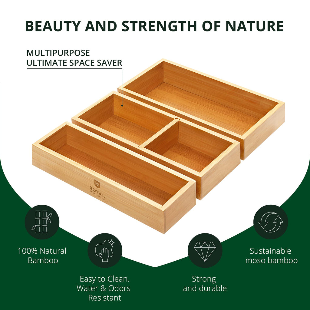 ROYAL CRAFT WOOD Bamboo Sticky Note Pad Holder for Desk - Self-Stick Note Pad Holders