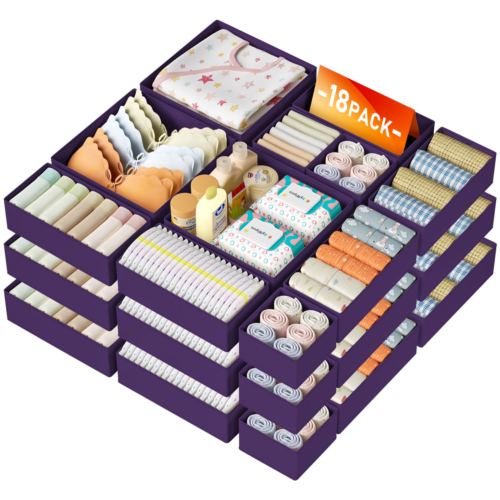 DIMJ Drawer Organizer Clothes