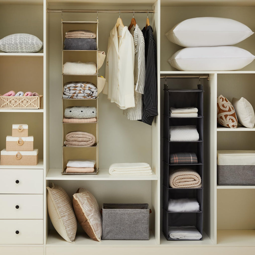 YOUDENOVA Hanging Closet Organizer, Hanging Storage Shelves